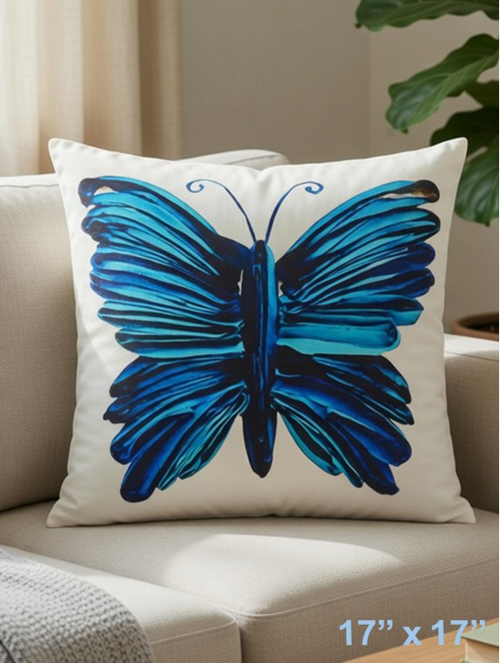 Butterfly Print Cushion & Filler